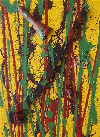 ARMAN FERNANDEZ (1928 - 2005) Senza titolo, 2003 Violino tagliato su tela...