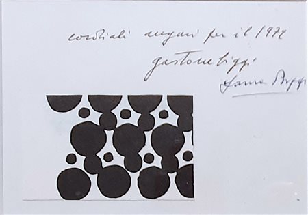 BIGGI GASTONE (1925 - 2014) Senza titolo, 1972 Tecnica mista su carta 10x14...