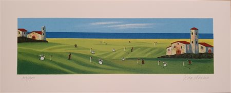 DA NORCIA PAOLO (1954) Green Serigrafia 20x50 cm Firma in basso a destra e...