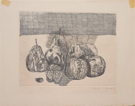 BERTO GIAN PAOLO Natura morta, 1971 Acquaforte 50x35 cm Firma e anno in basso...