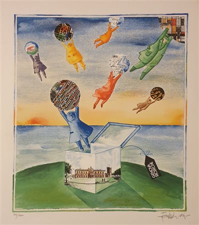 FEDRIANI SERGIO Senza titolo Litografia su carta 40x40 cm Firma in basso a...