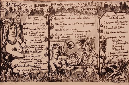 ZANCANARO TONO (1906 - 1985) Senza titolo, 1967 Litografia su carta applicata...