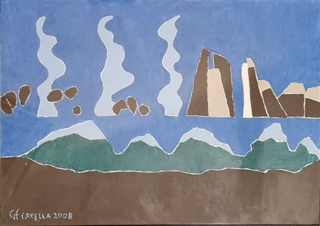 FIRMA CANELLA Composizione, 2008 Olio su tela 40x60 cm Firma e anno in basso