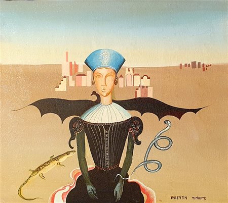 TIMOFTE VALENTIN (1944 - 2005) Senza titolo Olio su tela 35x40 cm Firma in...