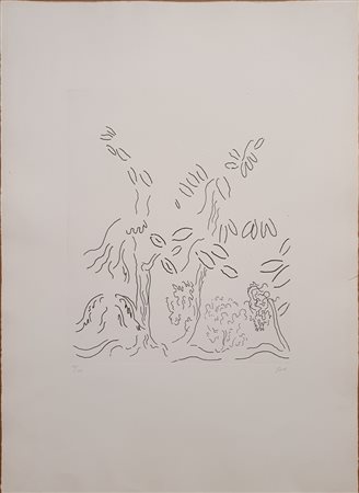 GUIDI VIRGILIO (1891 - 1984) Senza titolo Incisione 50x70 cm Firma in basso a...