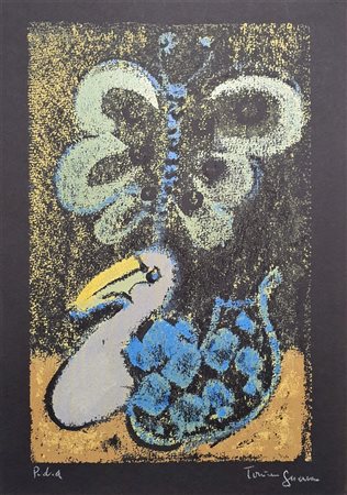 GUERRA TONINO (1920) Senza titolo Serigrafia su cartoncino 50x35 cm Firma in...