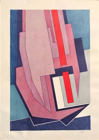 NATIVI GUALTIERO (1921 - 1999) Senza titolo Litografia 50x70 cm Tiratura p.a....