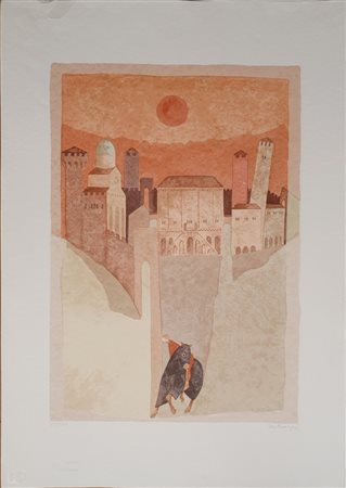 BORGHI LEO (1934) Senza titolo Litografia 80x60 Firma in basso a destra,...