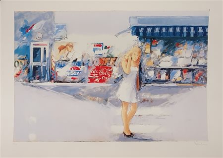 TROMBINI GIULIANO (1953) Senza titolo Litografia 50x70 cm Firma in basso a...