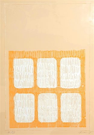 FRASNEDI ALFONSO (1934) Senza titolo Serigrafia su carta 50x70 cm Firma in...