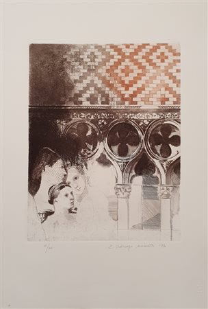 VIARENGO MINIOTTI ELISABETTA Senza titolo Acquatinta 34x50 cm Firma in basso...