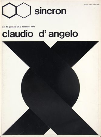 Claudio D'Angelo BOZZETTO SINCRON collage di retini colorati e lettering...