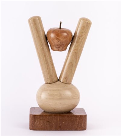 Rita Gallè LA GRANDE MELA marmo, cm 35x18x11,5 firmato e datato eseguito nel...