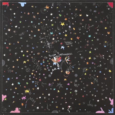 Luca Alinari TEATRO DEGLI ARTIGIANELLI tecnica mista e collage su tela, cm...