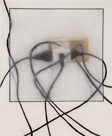 Alessandro Roma TRACCIA olio e smalto su tela, cm 55x45 sul retro: firmato,...