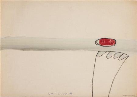 Sergio Dangelo L'ESATTA SOLITUDINE tecnica mista su carta, cm 50x70 firmato,...