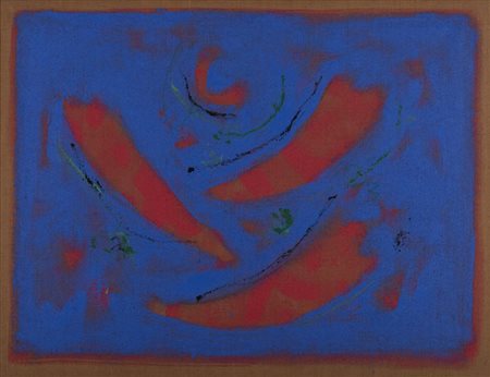 Salvatore Emblema COMPOSIZIONE terra colorata su tela grezza, cm 100x130 sul...