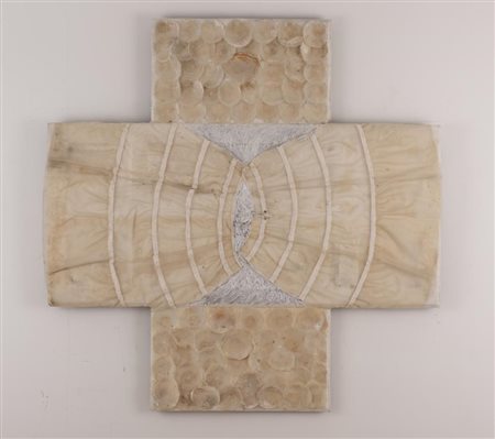 Bruno Ceccobelli LA SPOSADEL MARE olio, acrilico e madreperla su tavola...