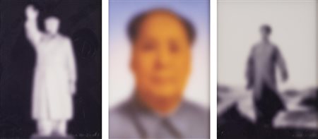 Huang Yan SENZA TITOLO (RITRATTI DI MAO) Trittico. Lambda print a colori, cm...