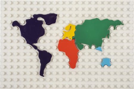 Matteo Negri GLOBO vetroresina e plastica, cm 50x75 sul retro: firmato e...