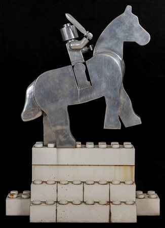 Matteo Negri CAVALIERE ferro e alluminio, cm 123x92x45