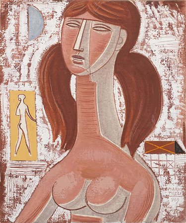 Mario Tozzi (Fossombrone 1895 - St. Jean du Gard 1979)"Fanciulla con due...