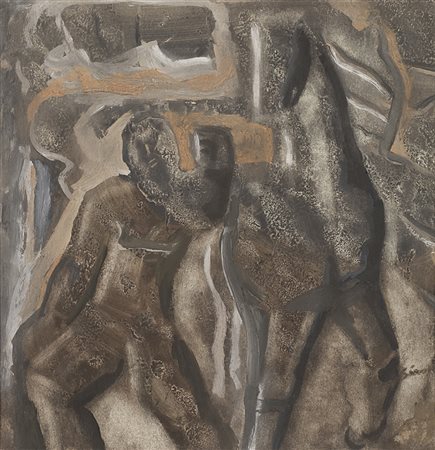 Mario Sironi (Sassari 1885 - Milano 1961)"Composizione con cavallo" 1940...