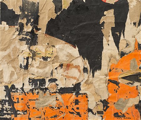 Mimmo Rotella (Catanzaro 1918 - Milano 2006)"Senza titolo" 1956...