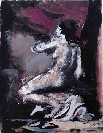 MARIO SIRONI Sassari 1885 - Milano 1961 COMPOSIZIONE CON NUDO FEMMINILE,...