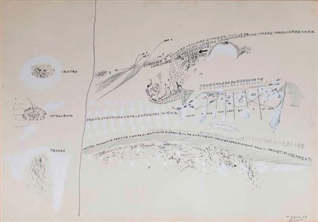 GASTONE NOVELLI Vienna 1925 - Milano 1968 SENZA TITOLO, 1964 tecnica mista su...
