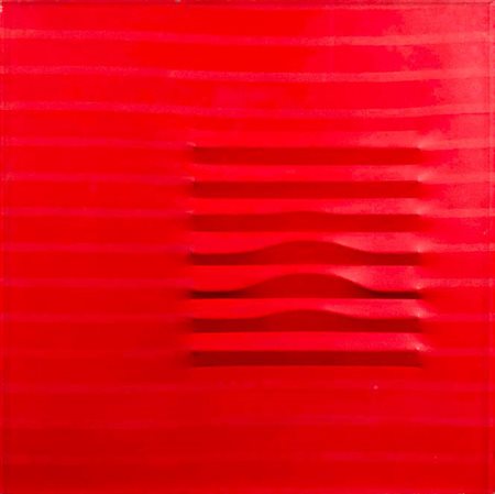 AGOSTINO BONALUMI Vimercate 1935 - Desio 2013 ROSSO, 1976 tela estroflessa e...