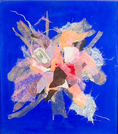 GIULIO TURCATO Mantova 1912 – Roma 1995 COLLAGE CON BANCONOTA, 1971 CIRCA...