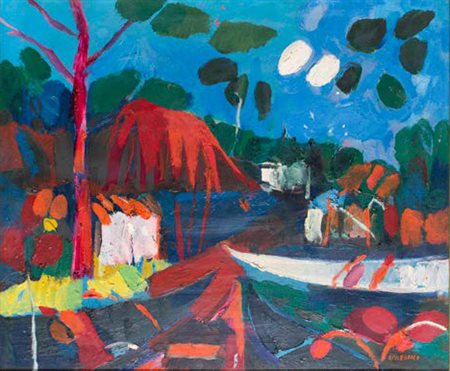 LEONARDO SPREAFICO Monza 1907 - Milano 1974 PAESAGGIO, 1971 olio su tela, cm...