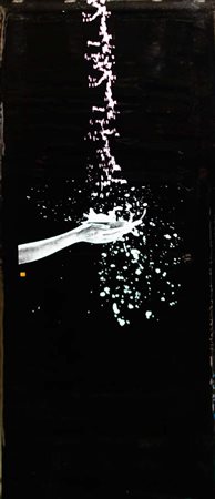 ETTORE SOTTSASS (1917-2007) Elemento da parete “Acqua”in ciré nero. Firma:...