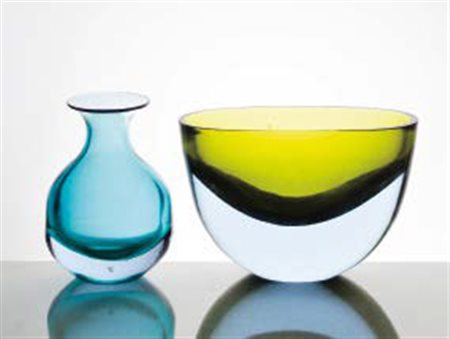 FLAVIO POLI (1900-1984) SEGUSO VETRI D’ARTE Grande vaso in vetro sommerso nei...