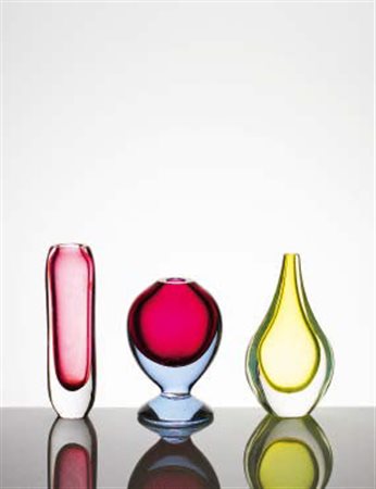 MANIFATTURAMURANESE Vaso in vetro sommersonei toni del rosa. altezza: cm 25