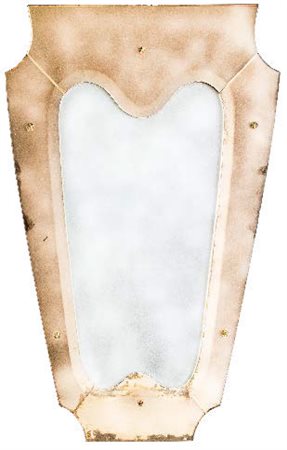 FONTANA ARTE Specchiera in vetro, anni ‘40. dimensioni: cm 54x85. segni di usura