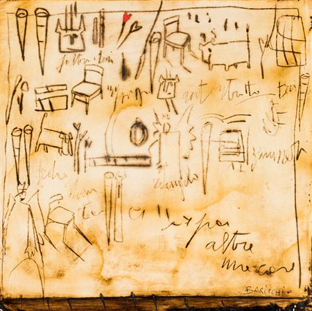 MIRKO BARICCHI (1970)Senza TitoloTecnica mista e collage su telacm...