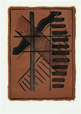 EMILIANO BONFANTI (1944)Senza Titolo, 1997Tempera su carta applicata su...