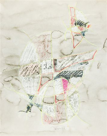 CLAUDIO SANSON (1948)Senza Titolo, 1982Tecnica mista su cartacm 52x42Firma e...