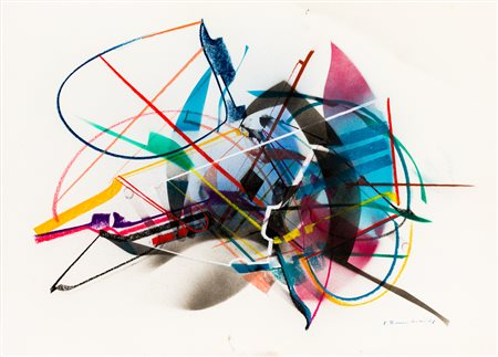 EDOARDO FRANCESCHINI (1928-2006)Senza Titolo, 1973Tecnica mista su cartacm...