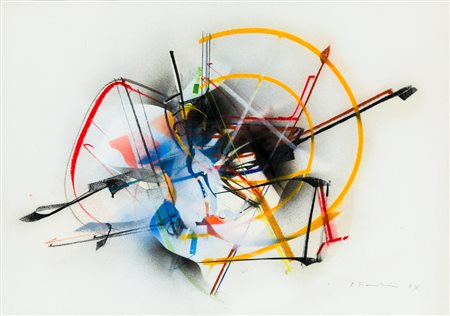 EDOARDO FRANCESCHINI (1928-2006)Senza Titolo, 1974Tecnica mista su cartacm...