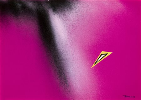 TONY DALLARA (1936)Senza Titolo, 1973Acrilico e collage su cartacm 50x70Firma...