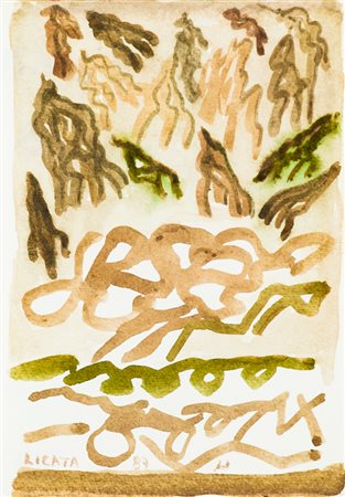 RICCARDO LICATA (1929-2014)Senza Titolo, 1987Tecnica mista su cartacm...