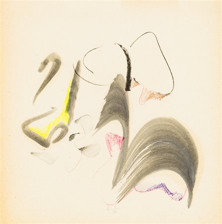 SERGIO DANGELO (1932)Senza Titolo, 1960Pastelli su cartoncinocm 24,8x25Firma...