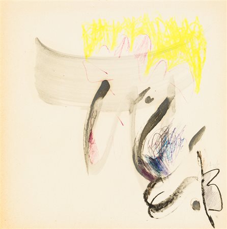 SERGIO DANGELO (1932)Senza Titolo, 1960Pastelli su cartoncinocm 24,8x25Firma...