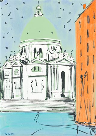 GIULIO TURCATO (1912-1995)Chiesa della Salute, 1969-1970Olio su telacm...
