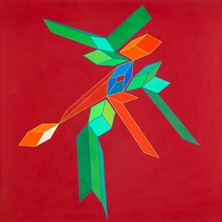 ACHILLE PERILLI (1927)Palais du silence, 1992Olio su telacm 100x100Firma e...