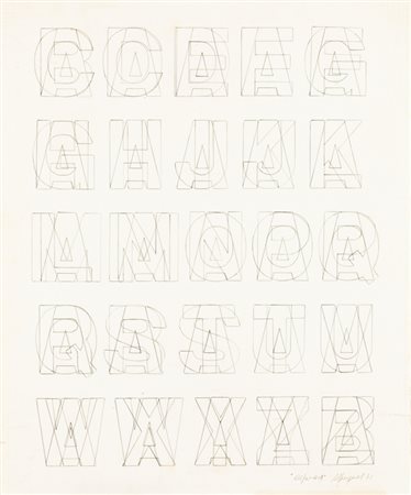 RENATO SPAGNOLI (1928-2019)Alfa-A-3, 1978Matita su cartacm 59x49Firma, titolo...