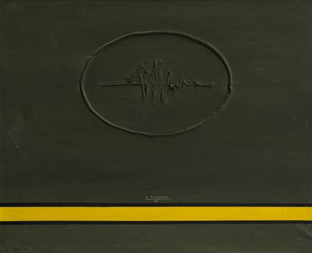 LORENZO PIEMONTI (1935-2015)Ovale orizzontale, 1966Acrilici su telacm...